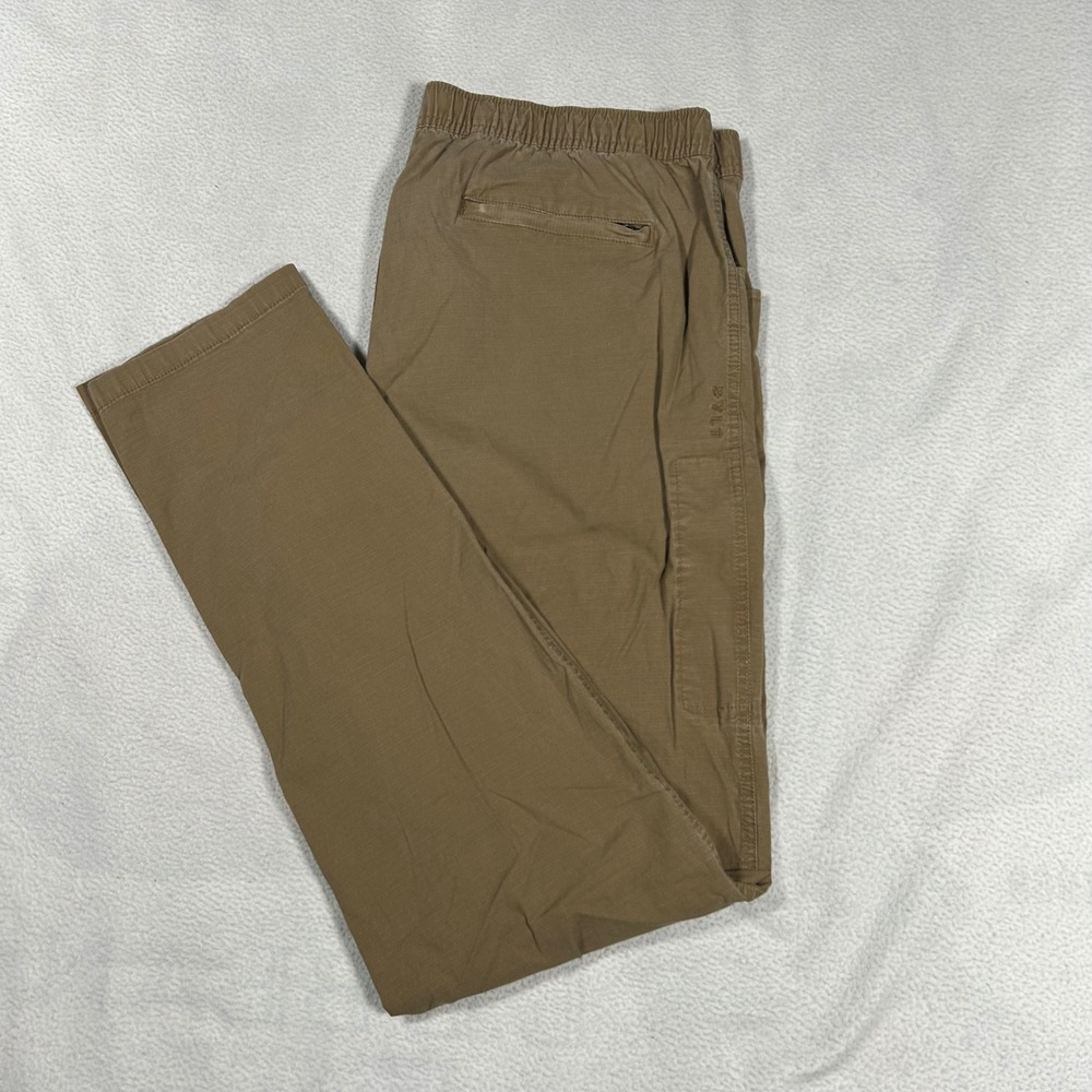 BYLT Premium Basics Pant Mens XXL Brown Ripstop Elastic Waist Drawstring Utility